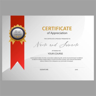 Değerlendirme şablonu çizimi sertifikası