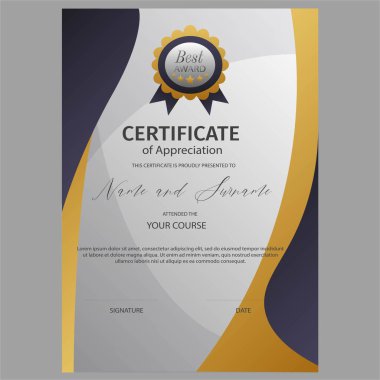 Değerlendirme şablonu çizimi sertifikası