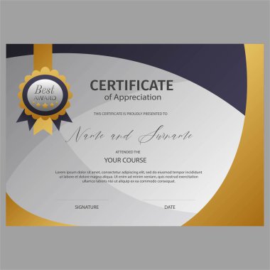 Değerlendirme şablonu çizimi sertifikası