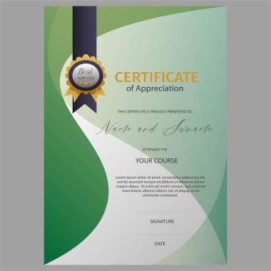 Değerlendirme şablonu çizimi sertifikası