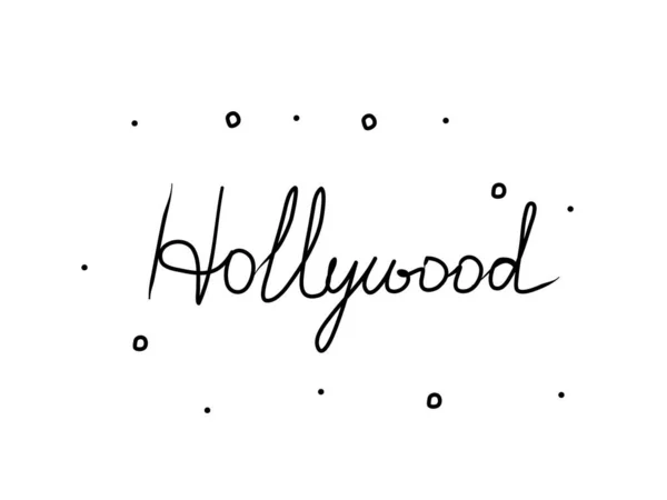 Hollywood Phrase Handwritten Modern Calligraphy Text Isolated Word Lettering New — Stockvektor