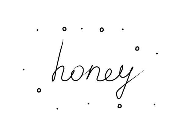 Honungsfras Handskriven Modern Kalligrafi Text Isolerat Ord Text — Stock vektor