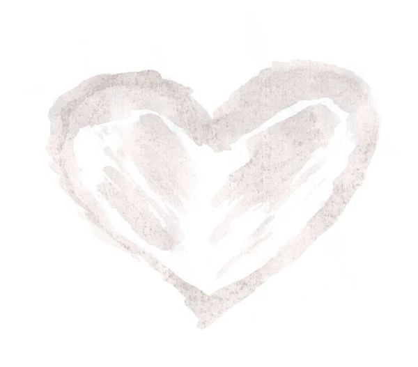 Isoliertes Herzsymbol Liebe Valentinstag Aquarell Kunstdekoration Skizze Illustration Von Hand — Stockfoto