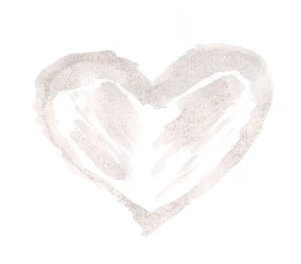 Isolated Heart Symbol Love Valentine Day Watercolor Art Decoration Sketch — Stockfoto