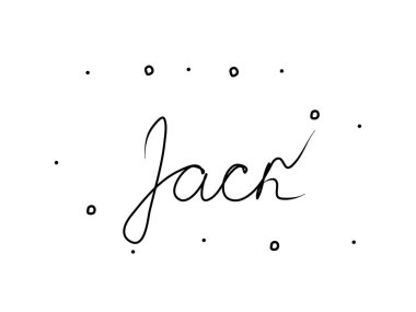 Jack 'in el yazısı. Modern yazı metni. Ayrı bir kelime, yeni harfler. 