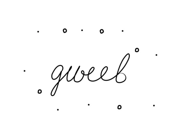 Gweeb Phrase Handwritten Modern Calligraphy Text Isolated Word Lettering New — Archivo Imágenes Vectoriales