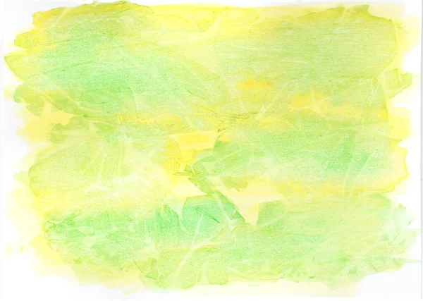 Watercolor Backrgound Colored Yellow Green Art Decoration Sketch Illustration Hand — Zdjęcie stockowe