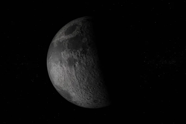 月のコンピューター グラフィック レンダリング レンダリング Nasa から提供されたこのイメージの要素 — ストック写真