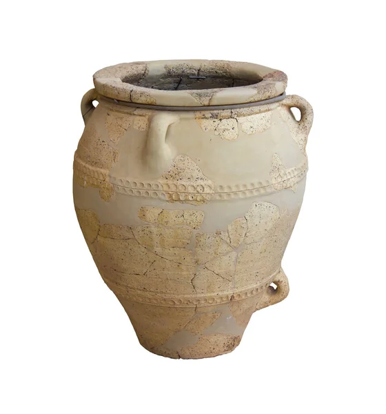 Minoan Amphora Palace Knossos Isolated — Foto Stock