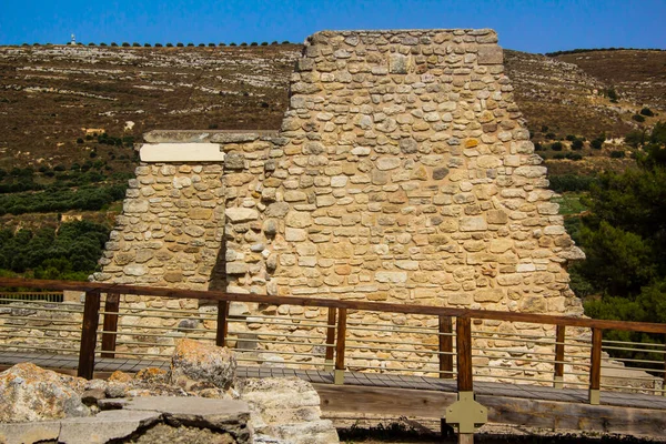 Restored Wall Palace Knossos — Photo