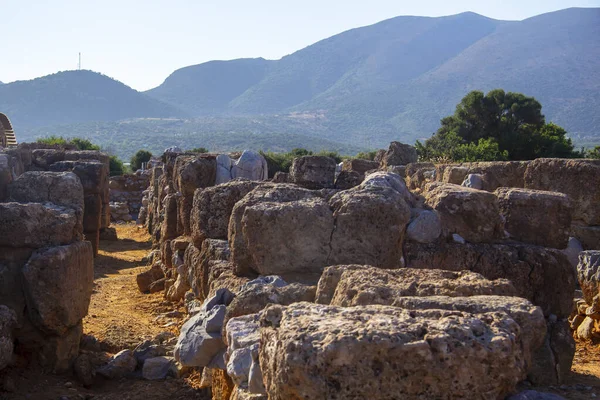 Ruins Ancient Corridor Remnants Premises Minoan Palace Malia Crete — Stockfoto