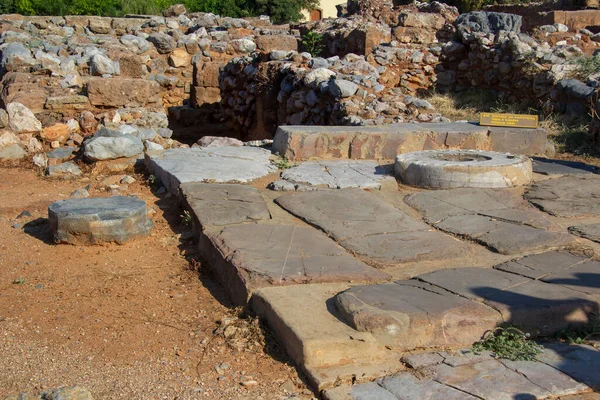 Offering Table Malian Palace Crete Greece Monument Minoan Culture 1900 — Stockfoto