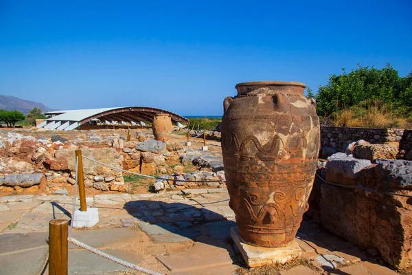 Big Antique Pithos Minoan Palace Malia Crete — Stockfoto