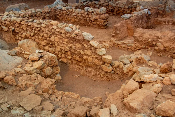 Taller Cerámica Barrio Sobre Las Excavaciones Del Palacio Minoico Malia — Foto de Stock