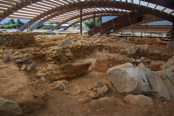 Vista Geral Bairro Palácio Minoico Malia Lista Provisória Unesco — Fotografia de Stock