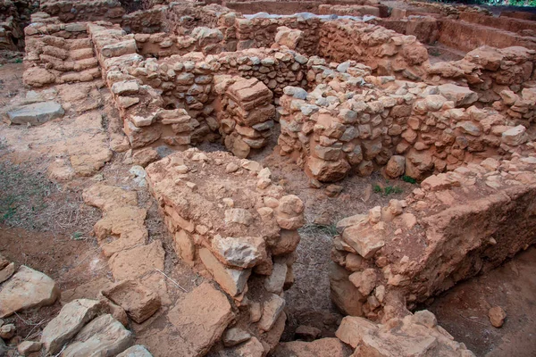 Barrio Palacio Malia Grandes Edificios Fueron Rodeados Por Siete Edificios — Foto de Stock