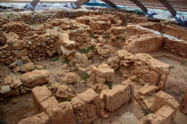 Excavations in the Minoan palace in Malia, Crete