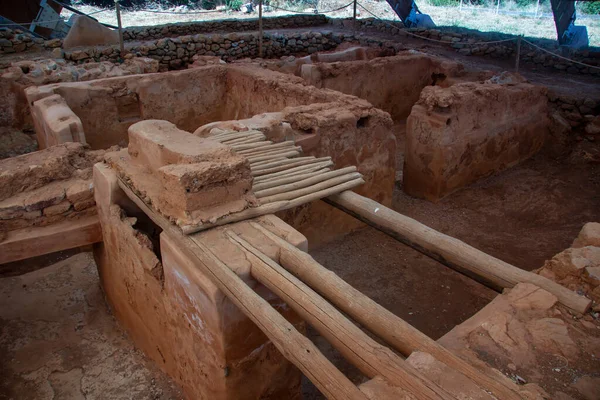 Remains Room Minoan Palace Malia Crete — Stock Photo, Image