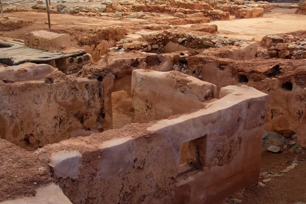 Remains Various Living Quarters Storerooms Workshops Minoan Palace Malia Crete — Stock Photo, Image