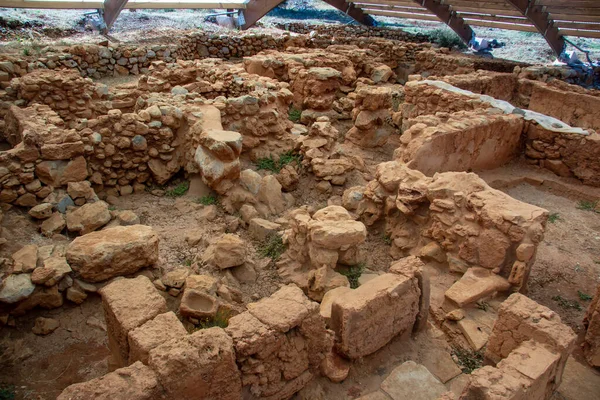 Excavations Minoan Palace Malia Crete —  Fotos de Stock