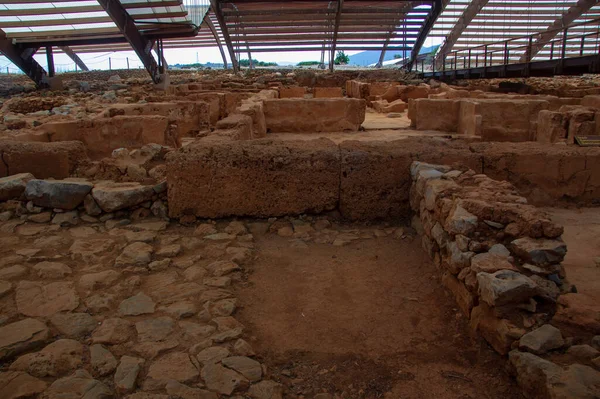 Wykopaliska Dzielnicy Pałacu Minojskim Malii Kreta — Zdjęcie stockowe