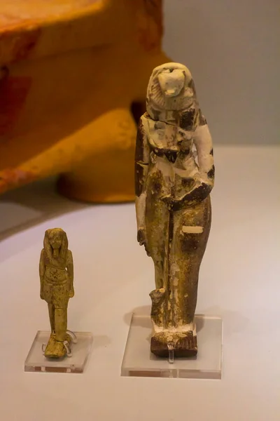 Figuras Fidelidade Das Divindades Egípcias Sekhmet Deusa Guerra Seu Filho — Fotografia de Stock