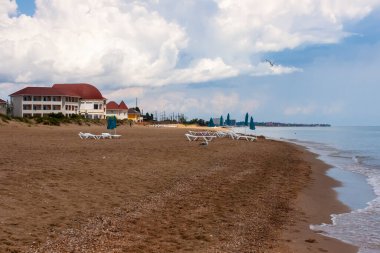 Karadeniz kıyısındaki Ukrayna 'nın Odessa plajı bomboş.