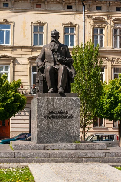 Monument First President Ukraine Mykhailo Hrushevskyi Lviv Ukraine — Stockfoto
