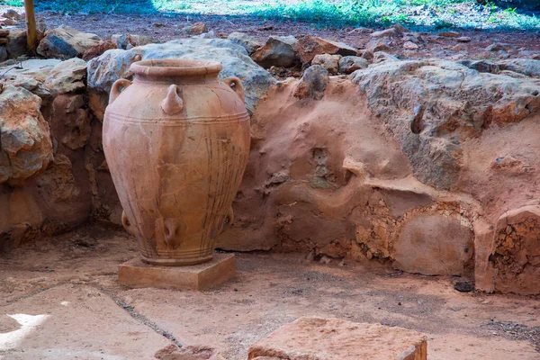 Schip Hypostyle Crypt Het Minoïsche Paleis Malia Kreta Griekenland — Stockfoto