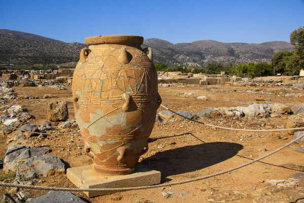 Stora Amforor Det Minoiska Palatset Malia Kreta Grekland — Stockfoto