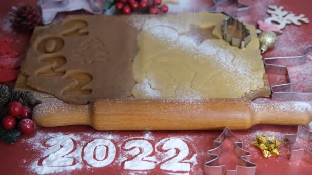 Pâte Pour Faire Des Biscuits Maison Pain Épice Sur Une — Video