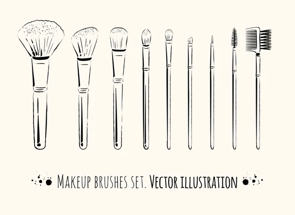 Makeup brushes kit Royalty Free Stock Illustrations