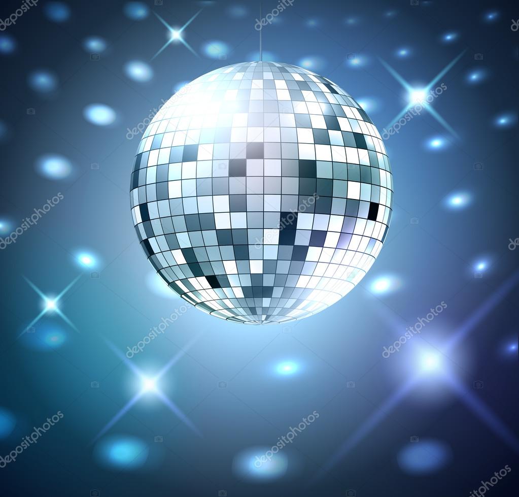 Silver Disco Ball Background