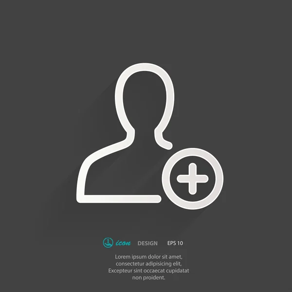 Man of contact pictogram — Stockvector