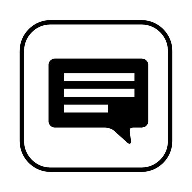 mesaj veya sohbet simgesi