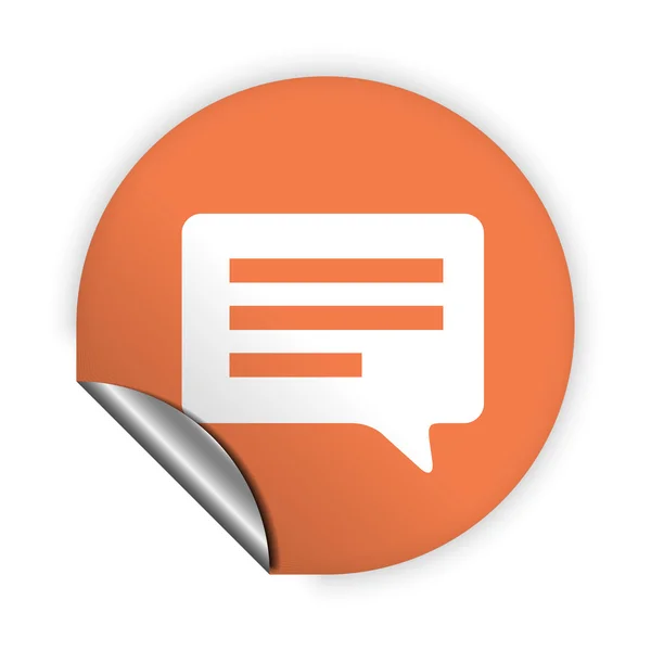 Icona di messaggio o chat — Vettoriale Stock