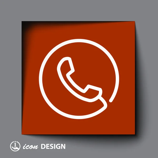 Telefoonpictogram — Stockvector