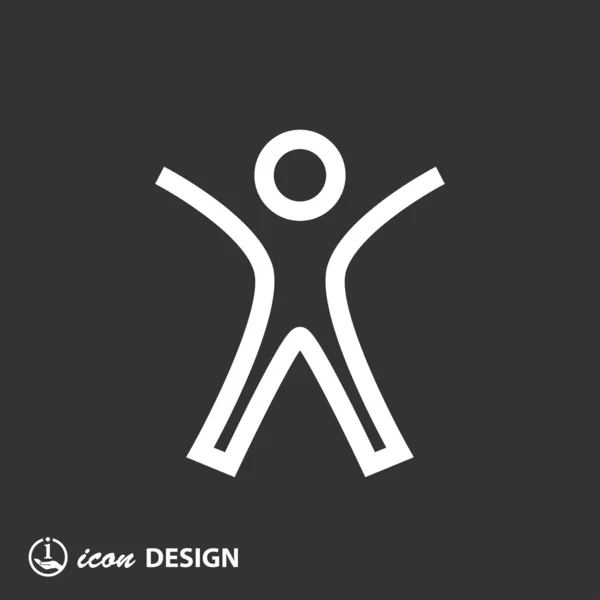 Succes man pictogram — Stockvector