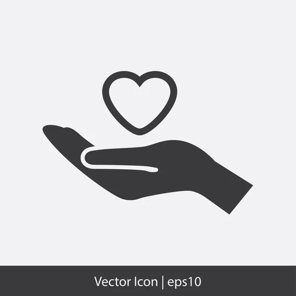 Сердце в руке — стоковый вектор