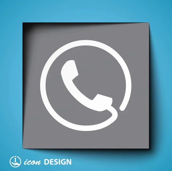 Telefoonpictogram — Stockvector