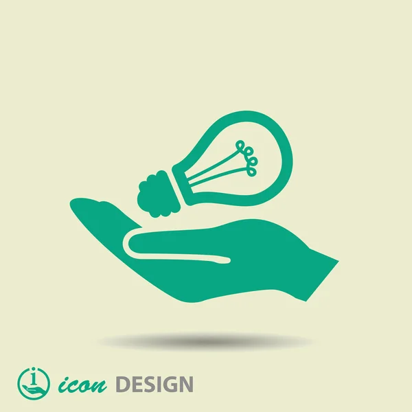 Light bulb in hand — Stock Vector