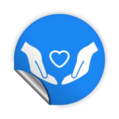 Ellerin simgesinde kalp