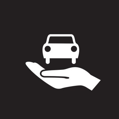 Arabaya el simgesi손 아이콘에서 자동차