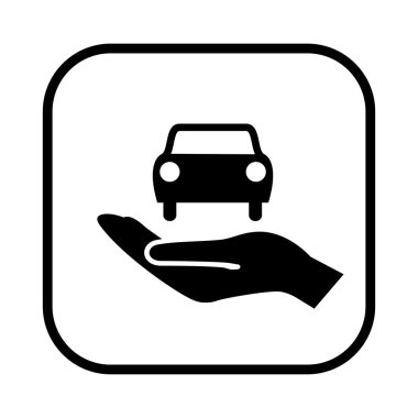 Arabaya el simgesi손 아이콘에서 자동차