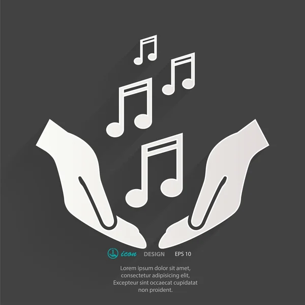 ไอคอนโน้ตเพลง — ภาพเวกเตอร์สต็อก