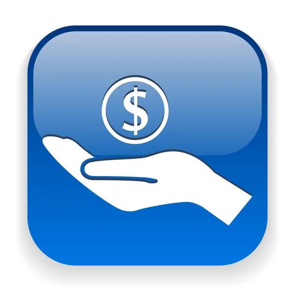 Money in hand icon — Stock Vector