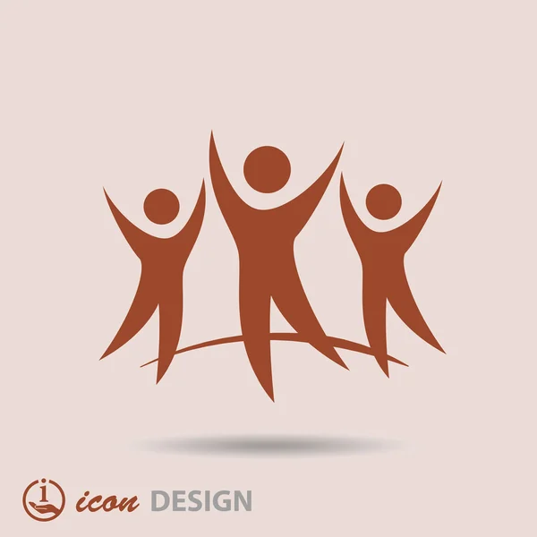 Succes team pictogram — Stockvector