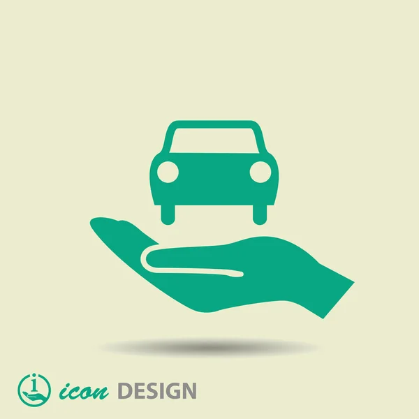 Autó kéz ikon — Stock Vector