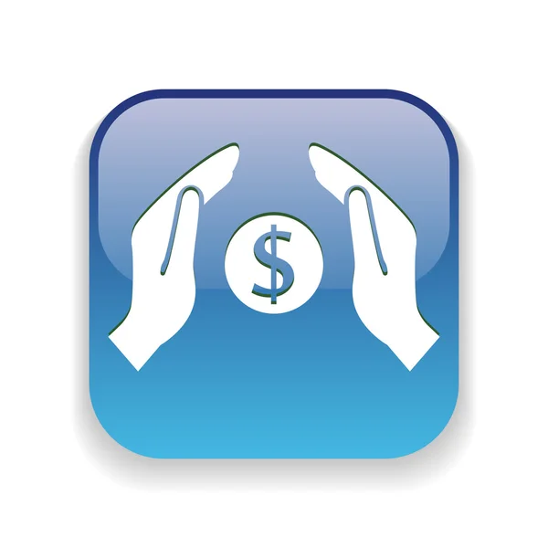 L'argent dans les mains icône — Image vectorielle