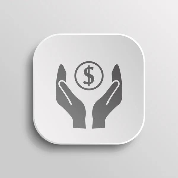 Geld in handen pictogram — Stockvector